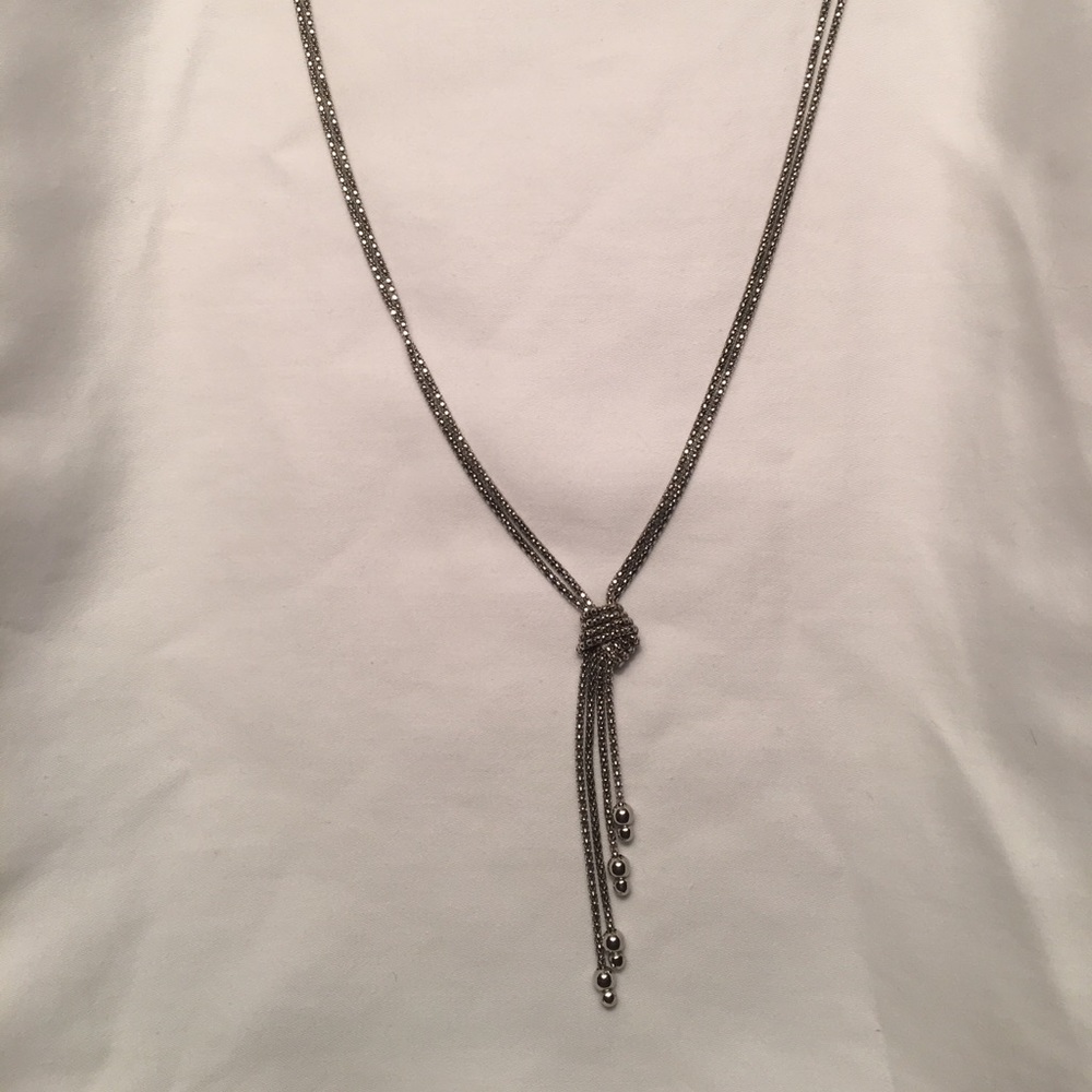 Silpada sterling silver knot necklace.